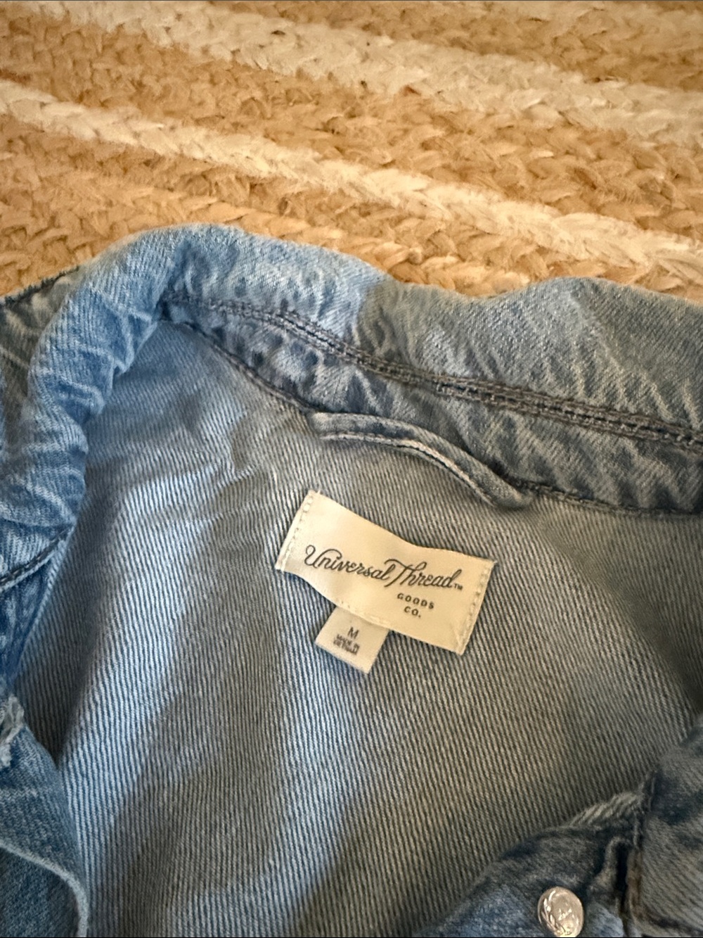 Universal Thread Light Blue Denim Drawstring Jacket - Picture 2 of 3